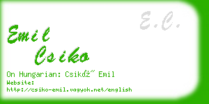 emil csiko business card